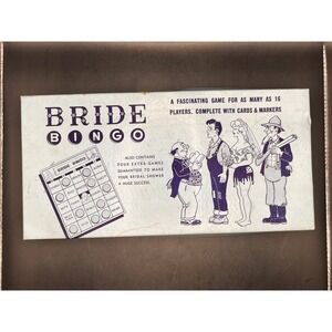 Vintage 1957 Bride Bingo Bridal Shower Game Used Good‎ Condition
